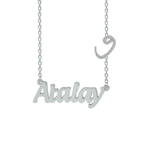 Gümüş Arapça Vav Harfli İsimli Kolye