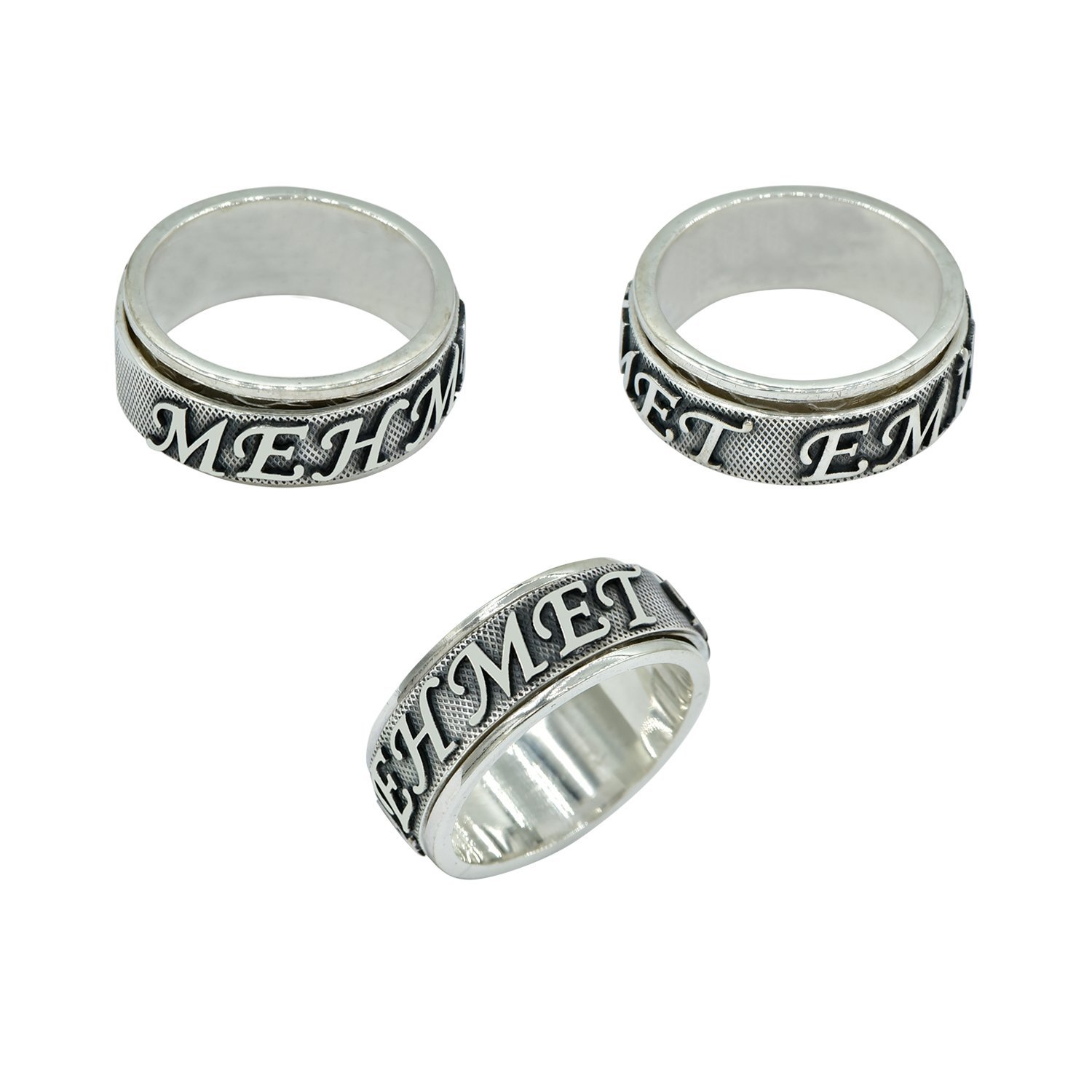 Gümüş Kişiye Özel Stres İsimli Yüzük