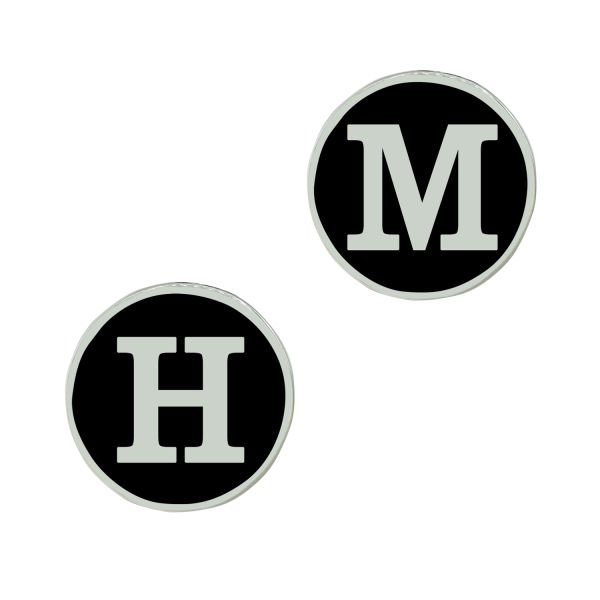 Gümüş Harfli Kol Düğmesi