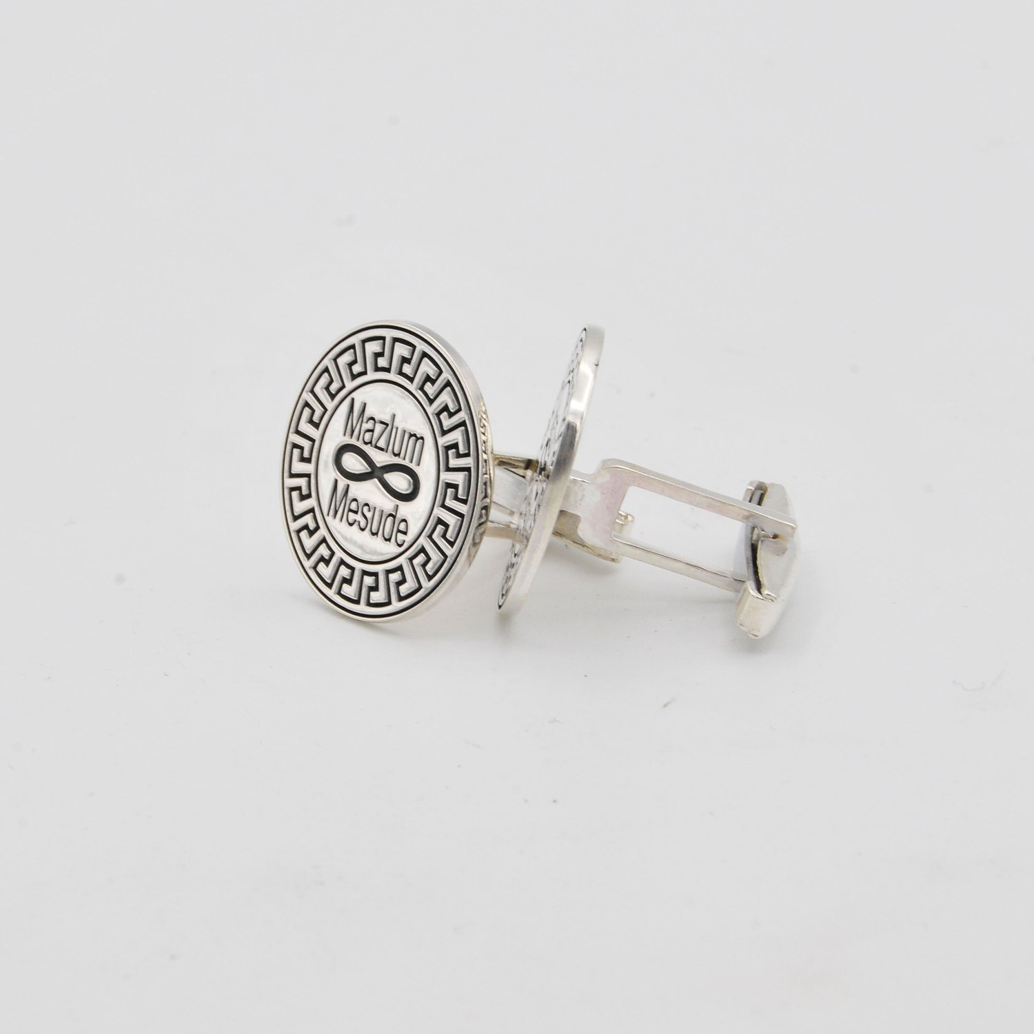 Gümüş Yuvarlak İsimli Kol Düğmesi