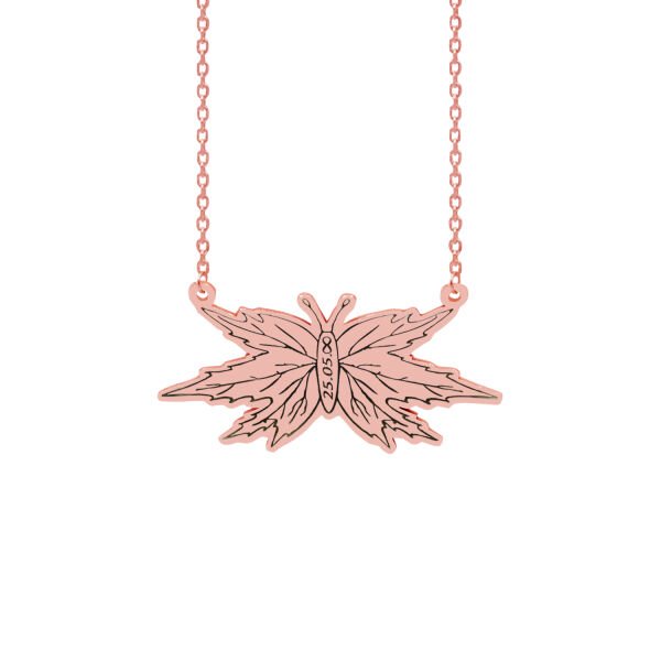 Gümüş Kelebekli İsimli Kolye