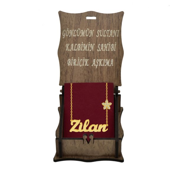 Gümüş Taşlı Papatya İsimli Kolye