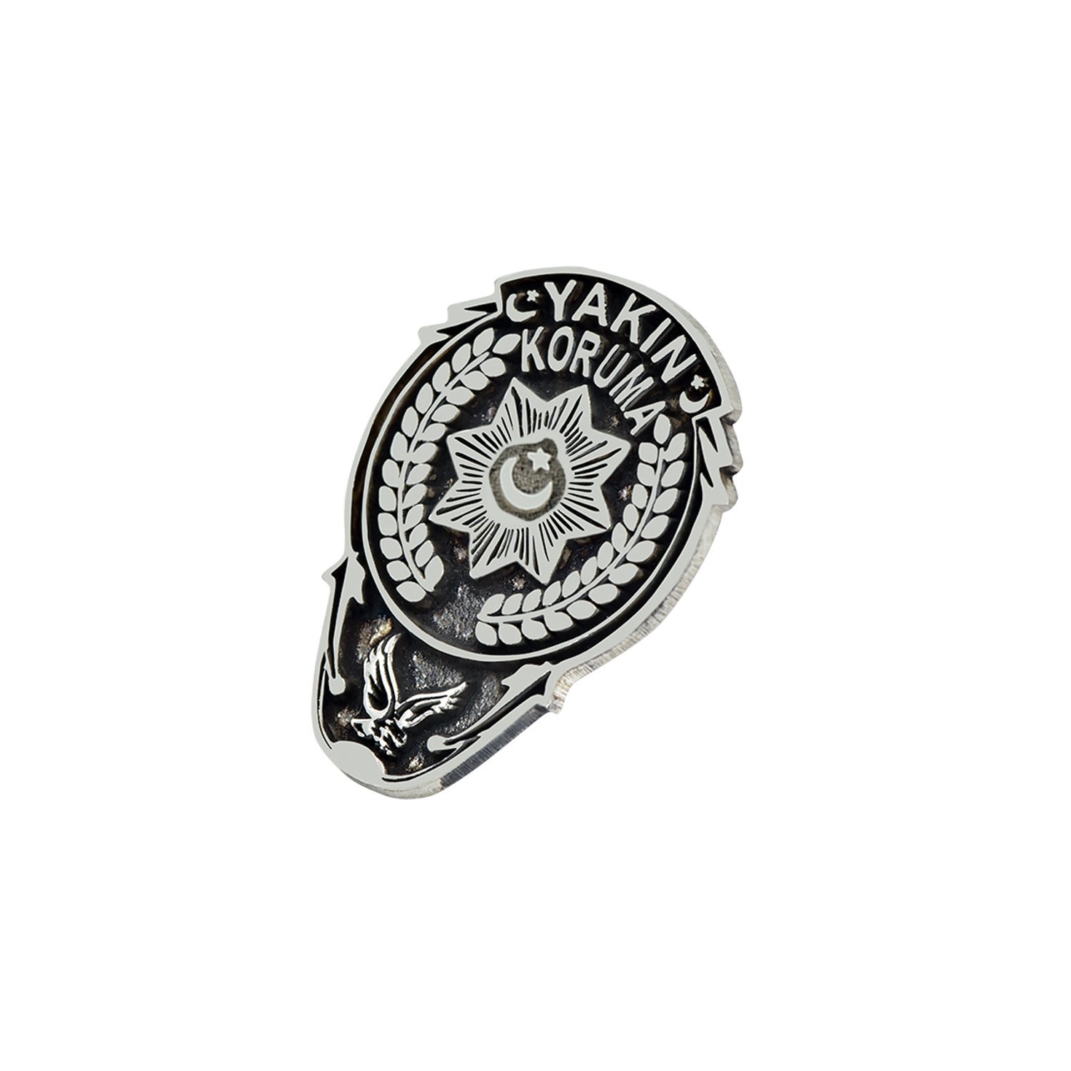 Gümüş Özel Tasarım Yakın Koruma Rozet