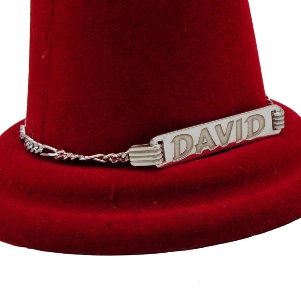 Gümüş Plaka Bay İsimli Bileklik