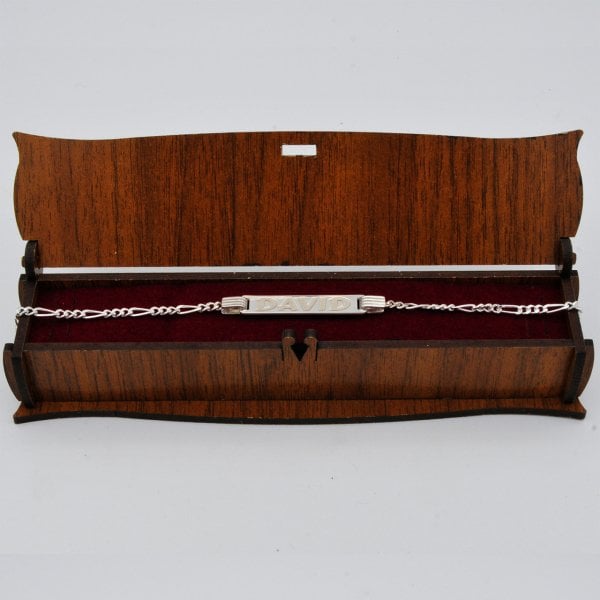 Gümüş Plaka Bay İsimli Bileklik