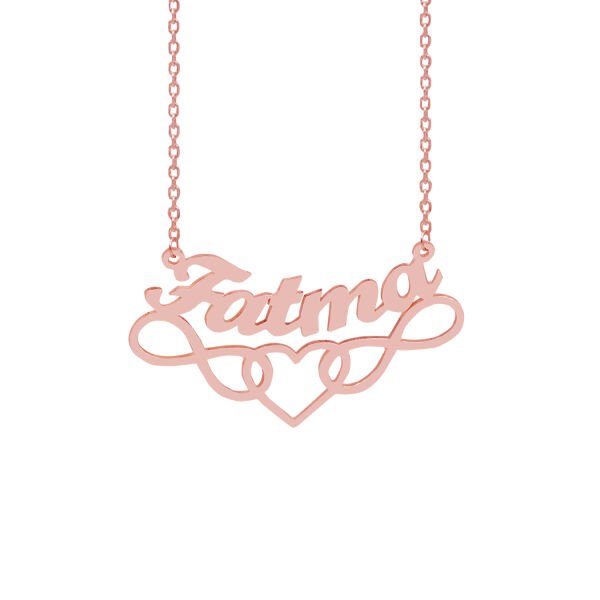 Gümüş Kalpli İsimli Kolye