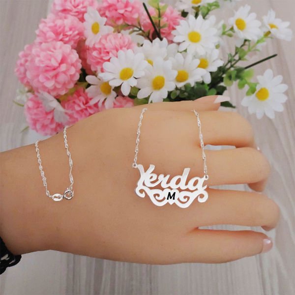 Gümüş Melek Kanatlı İsimli Kolye