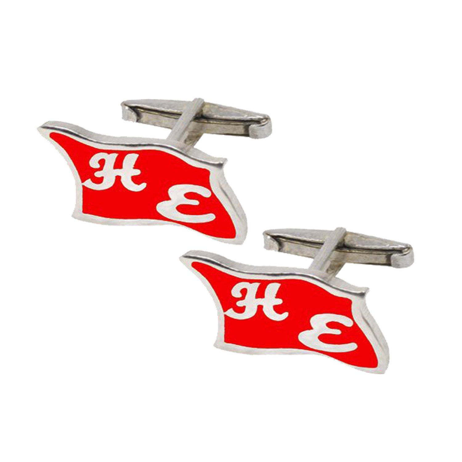 Gümüş Mineli Bayrak Plakalı Harfli Kol Düğmesi