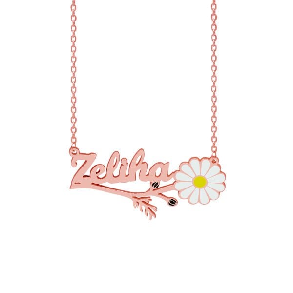 Gümüş Papatya İsimli Kolye