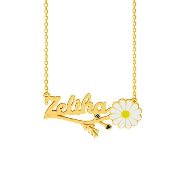 Gümüş Papatya İsimli Kolye