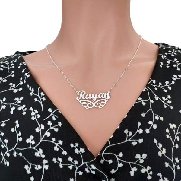 Gümüş Melek Kanadı İsimli Kolye