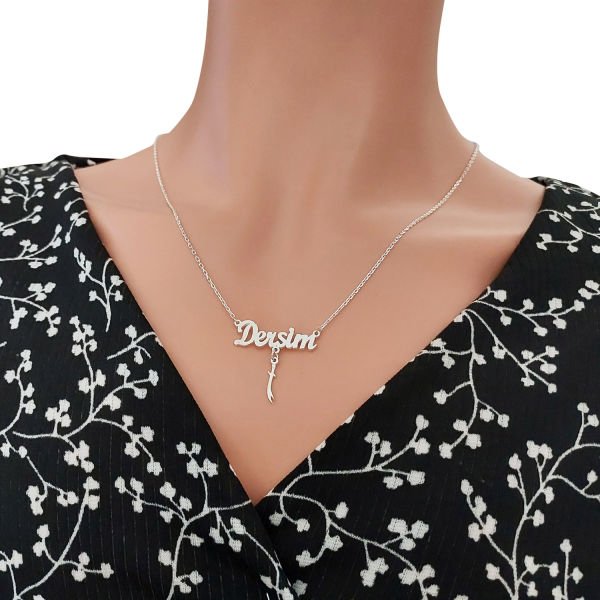 Gümüş Kılıçlı Dersim Yazılı İsimli Kolye