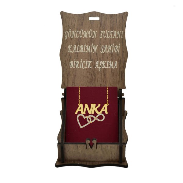 Gümüş İsimli Sonsuzluk Kalpli Kolye