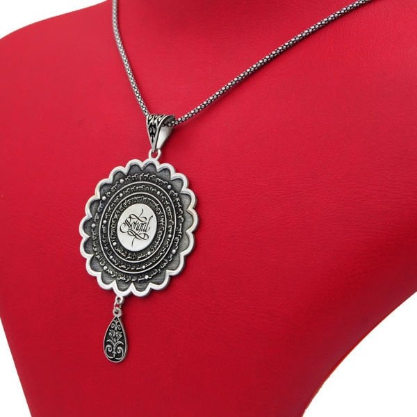 Gümüş Felak Nas Suresi Nazar Dualı Kolye