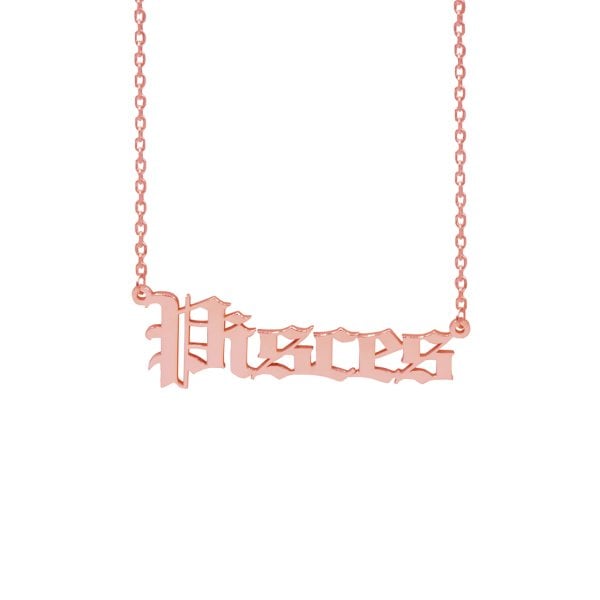 Gümüş Özel Tasarım Tek İsimli Kolye