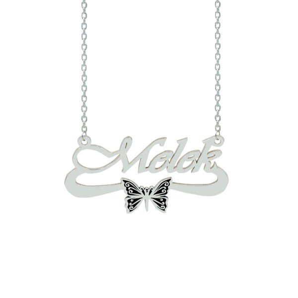 Gümüş Kelebekli İsimli Kolye