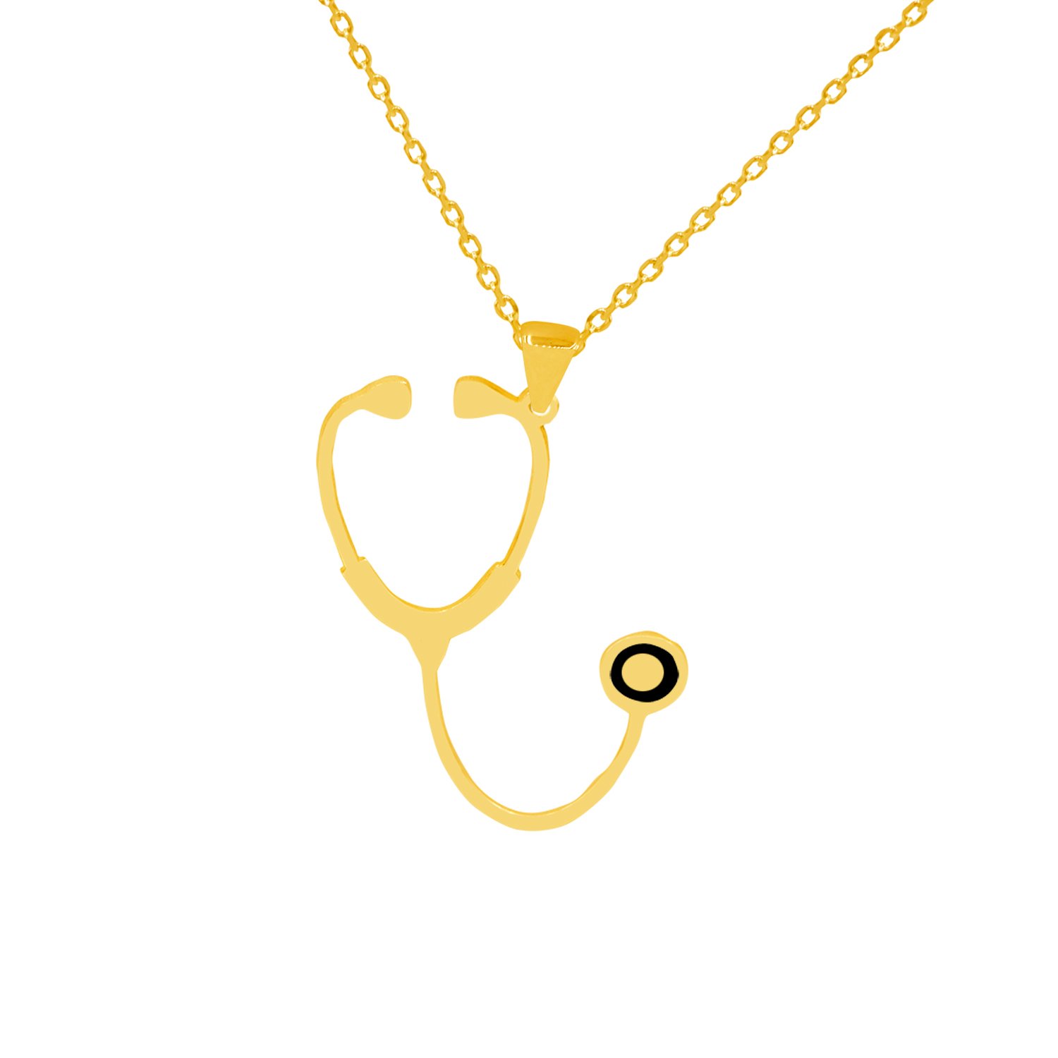 Gümüş Doktor Steteskop Kolye