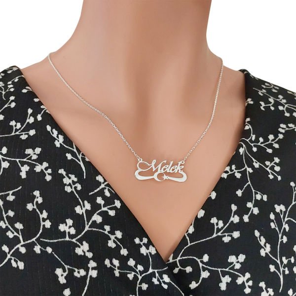 Gümüş Ay Yıldızlı İsimli Kolye