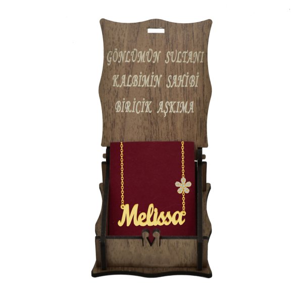 Gümüş Taşlı Papatya İsimli Kolye