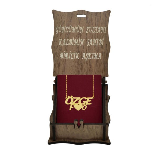 Gümüş Kalpli Harf Tasarımlı İsimli Kolye