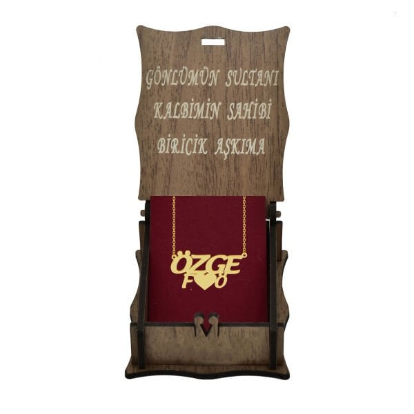 Gümüş Kalpli Harf Tasarımlı İsimli Kolye