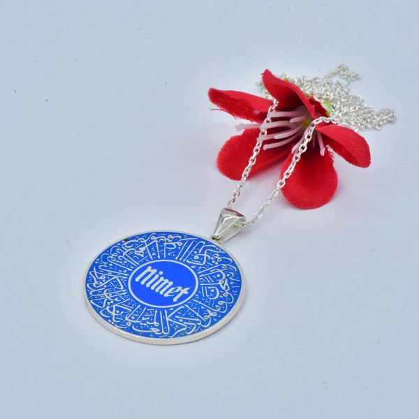 Gümüş Nazar Dualı İsimli Kolye