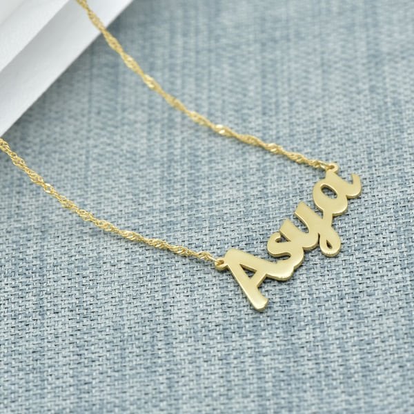 14, 22 Ayar Altın Kişiye Özel İsimli Kolye