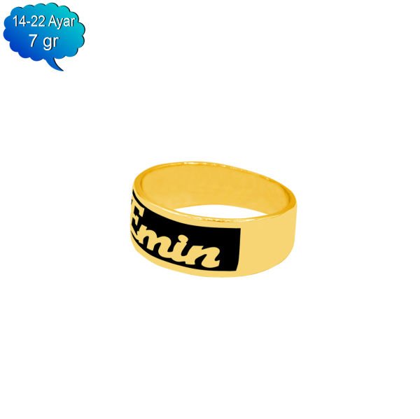 14, 22 Ayar Altın İsimli Oymalı Yüzük