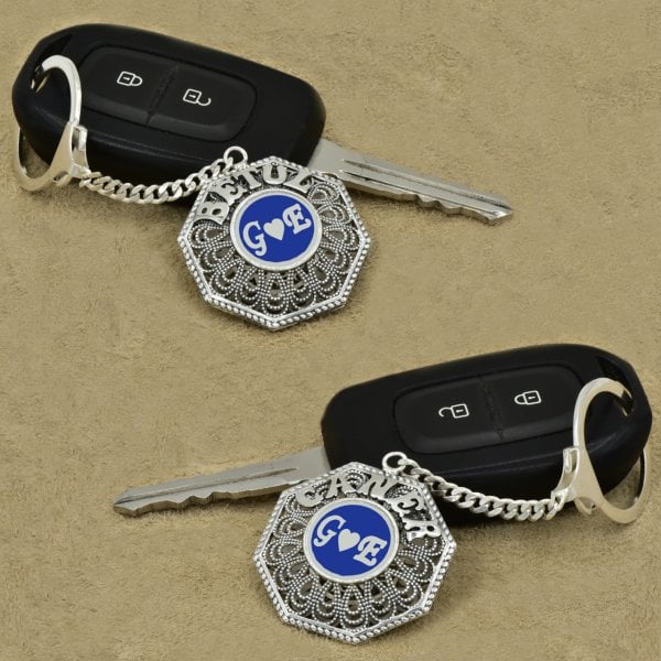 Gümüş Mineli Telkari İsimli Anahtarlık