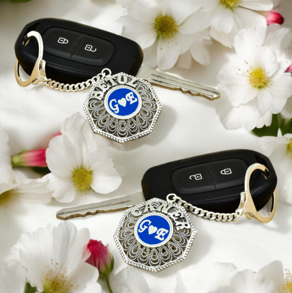 Gümüş Mineli Telkari İsimli Anahtarlık