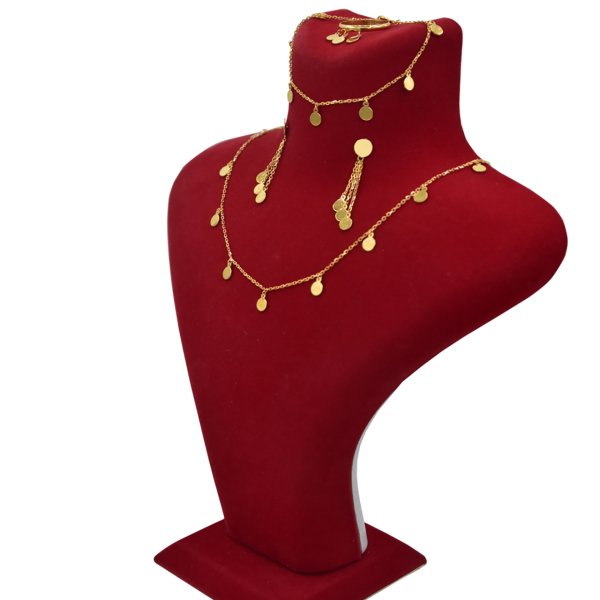 14 Ayar Altın Pul Sallantılı 4 lü Set
