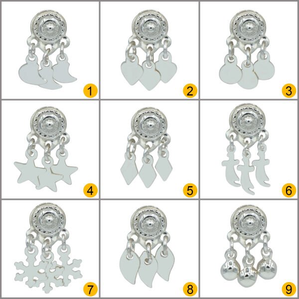 Gümüş Kalp Sallantılı Yöresel Hızma