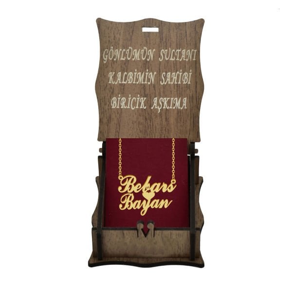 14, 22 Ayar Altın Kişiye Özel 2 İsimli Kolye