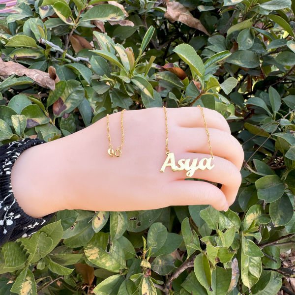 Gümüş Kişiye Özel Sade İsimli Kolye