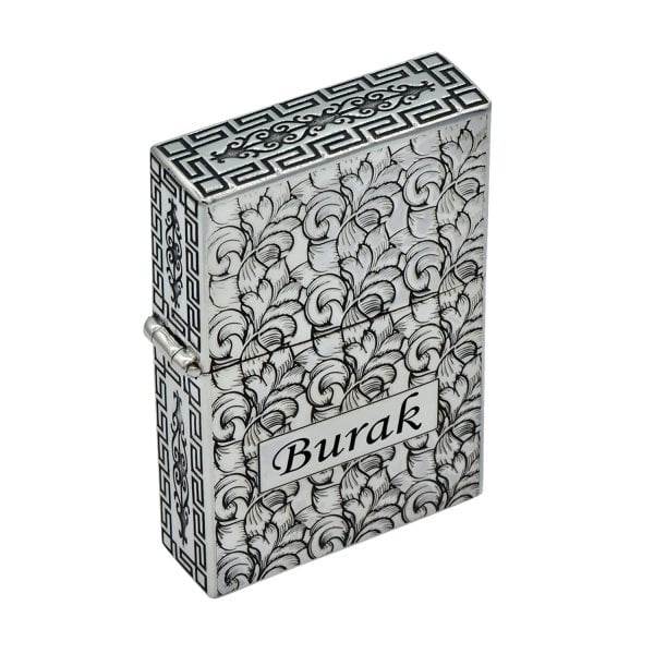 Gümüş El İşi Özel Tasarım İsimli Çakmak