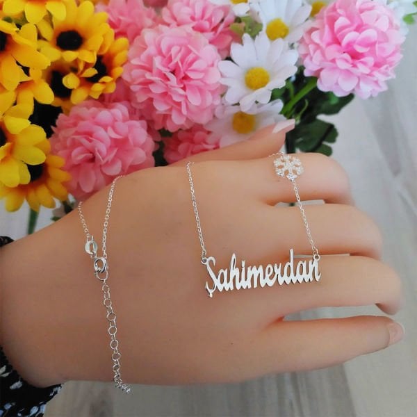 Gümüş Taşlı Kartanesi İsimli Kolye