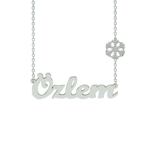 Gümüş Taşlı Kartanesi İsimli Kolye