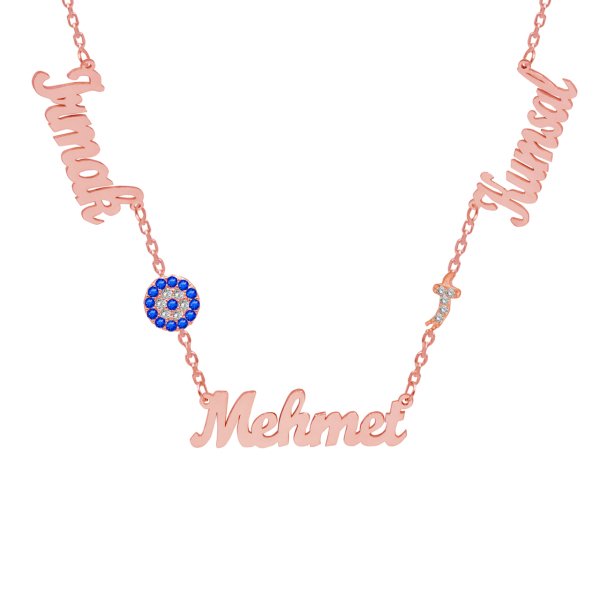 Gümüş Nazarlık Zülfikar Kılıçlı 3 İsimli Kolye