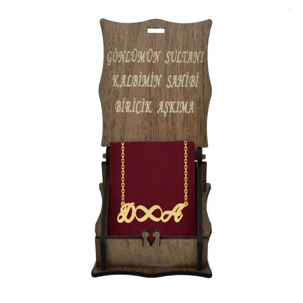 14, 22 Ayar Altın Sonsuzluk Harfli Kolye