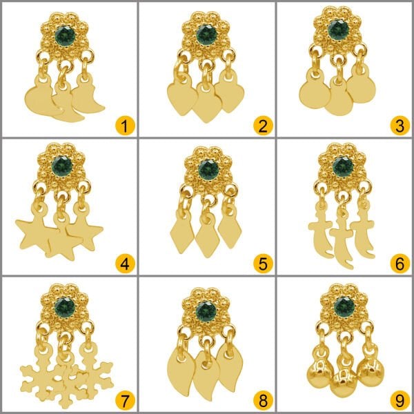 Gümüş Top Sallantılı Telkari Hızma