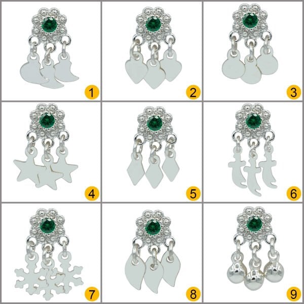 Gümüş Top Sallantılı Telkari Hızma