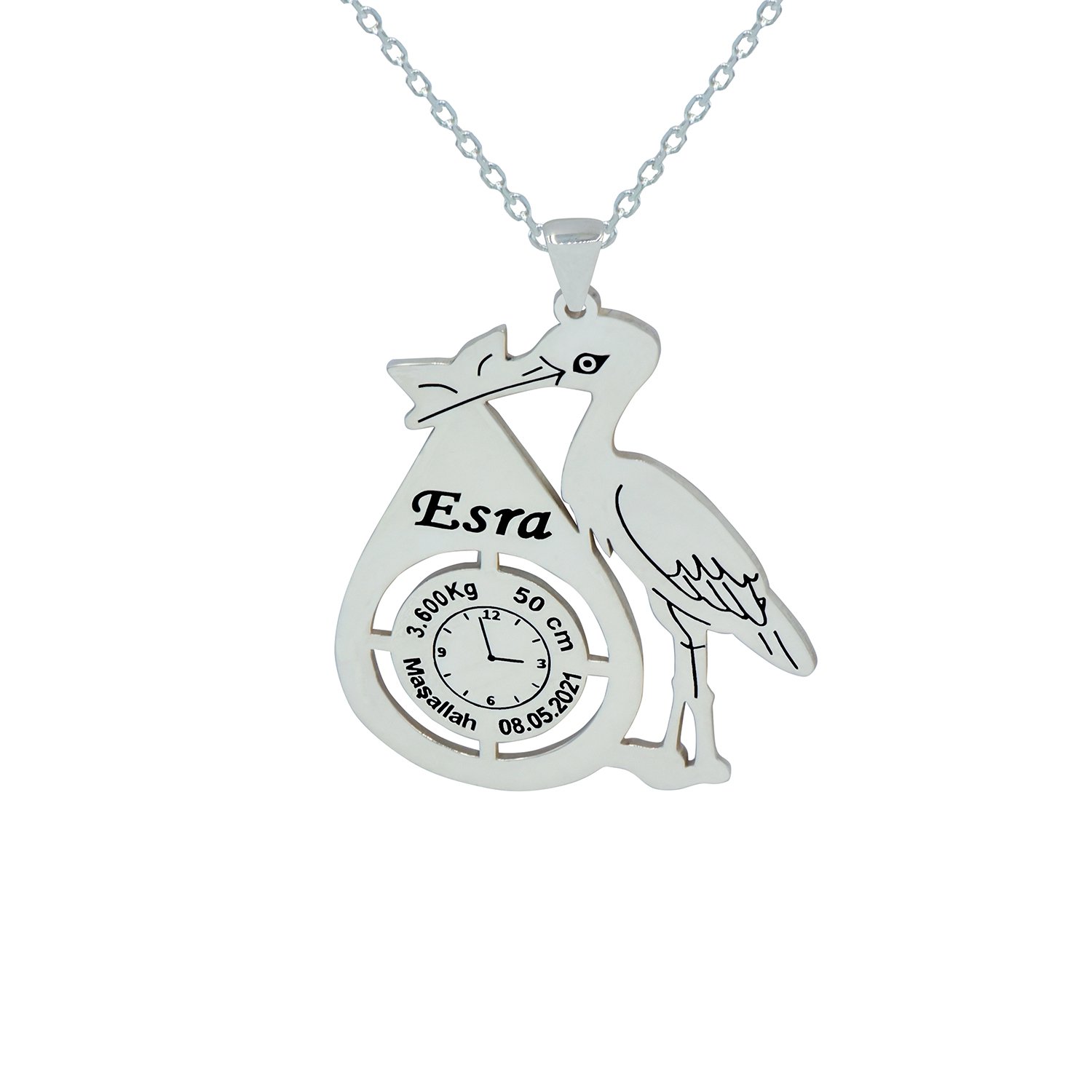 Gümüş Leylek İsimli Kolye