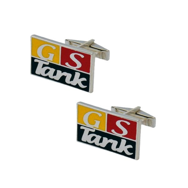 Gümüş GS Sarı Kırmızı Mineli İsimli Kol Düğmesi