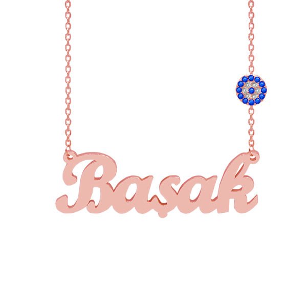 Gümüş Nazarlıklı İsimli Kolye