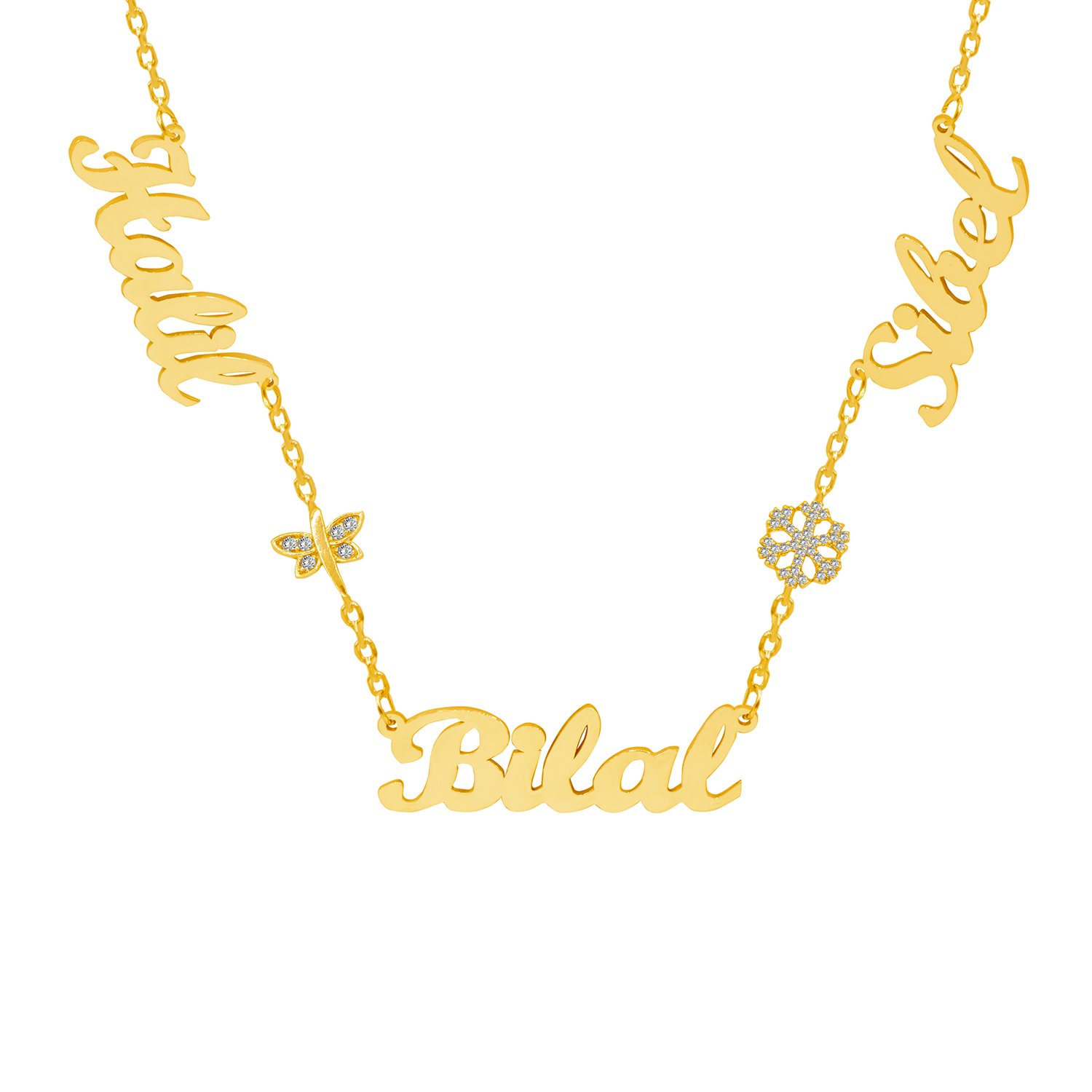 Gümüş Yusufçuk Kar Tanesi 3 İsimli Kolye