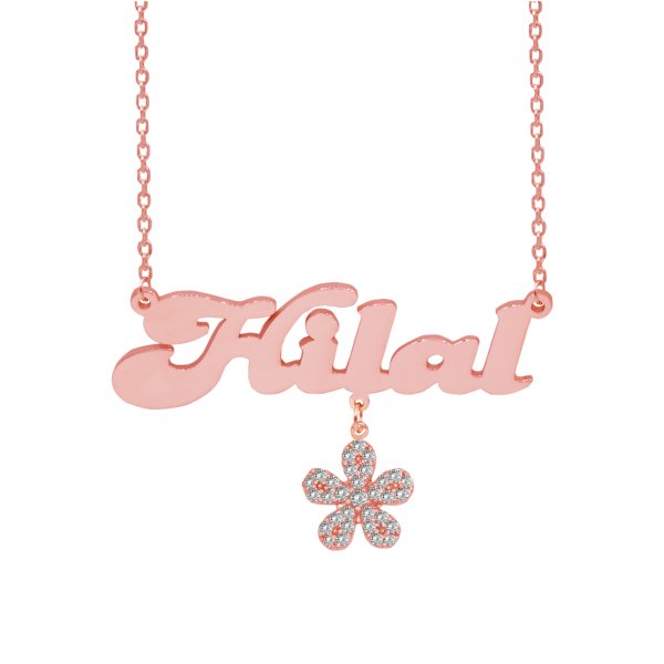 Gümüş Taşlı Papatya İsimli Kolye