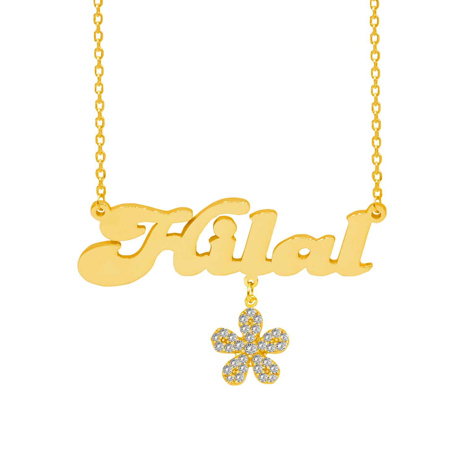 Gümüş Taşlı Papatya İsimli Kolye