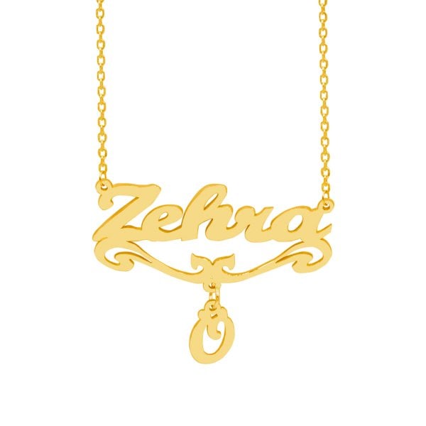 Gümüş Harf Sallantılı İsimli Kolye