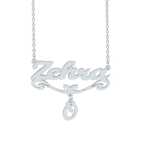 Gümüş Harf Sallantılı İsimli Kolye