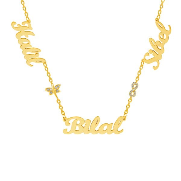 Gümüş Yusufçuk Sonsuzluk 3 İsimli Kolye